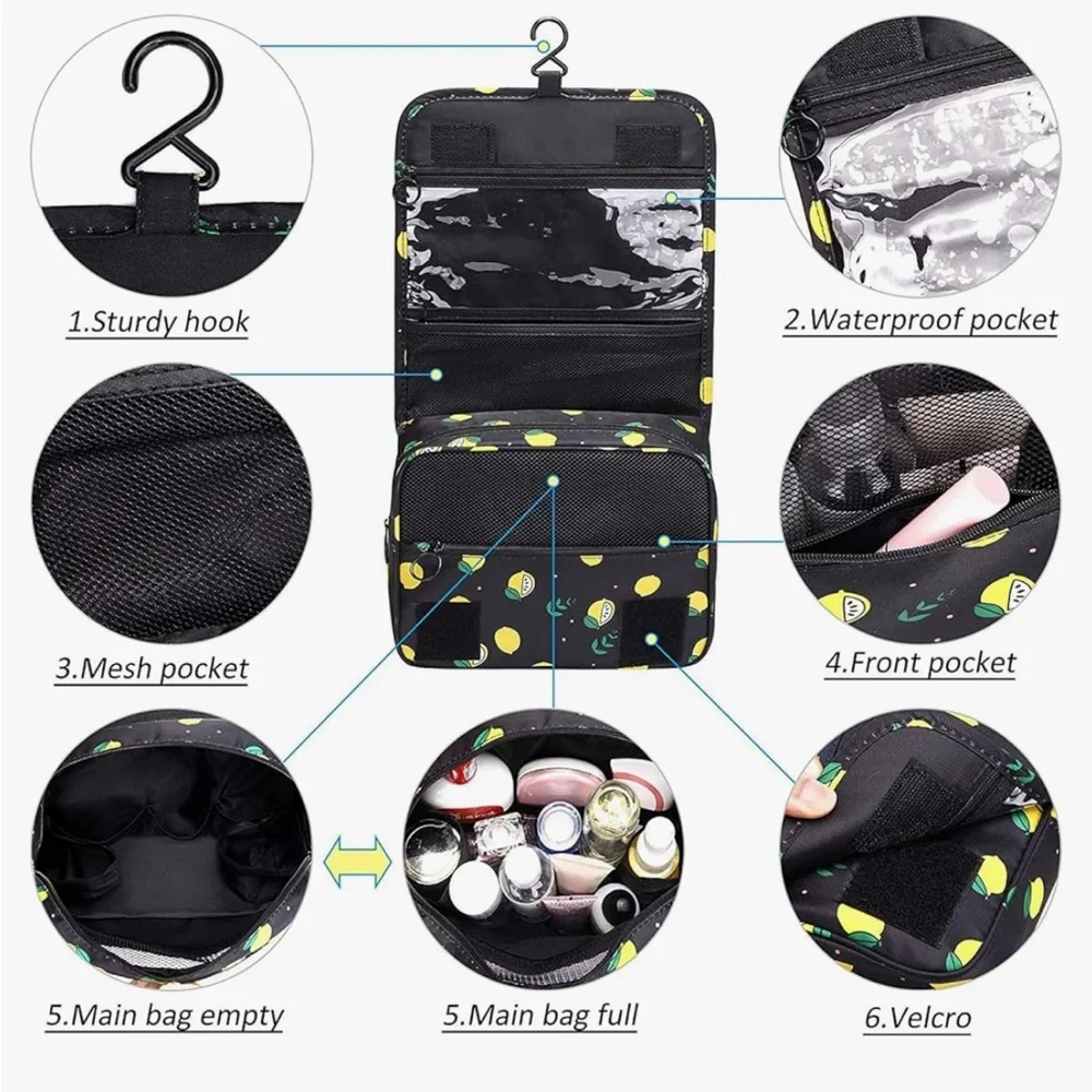 Travel Organizer with Lemon Print